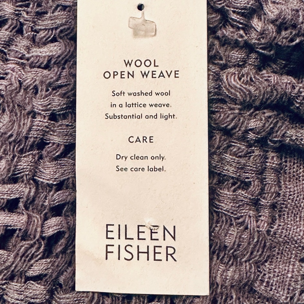 NEW + TAGS Eileen Fisher Italian Wool Scarf in Grey - Picture 4 of 6